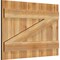 Ekena Millwork Joined Board-n-Batten Shutters w/Z-Bar, Rough Sawn Western Red Cedar, 32 1/4W x 22H, PR RBJ06Z32X022RWR - alternate 5
